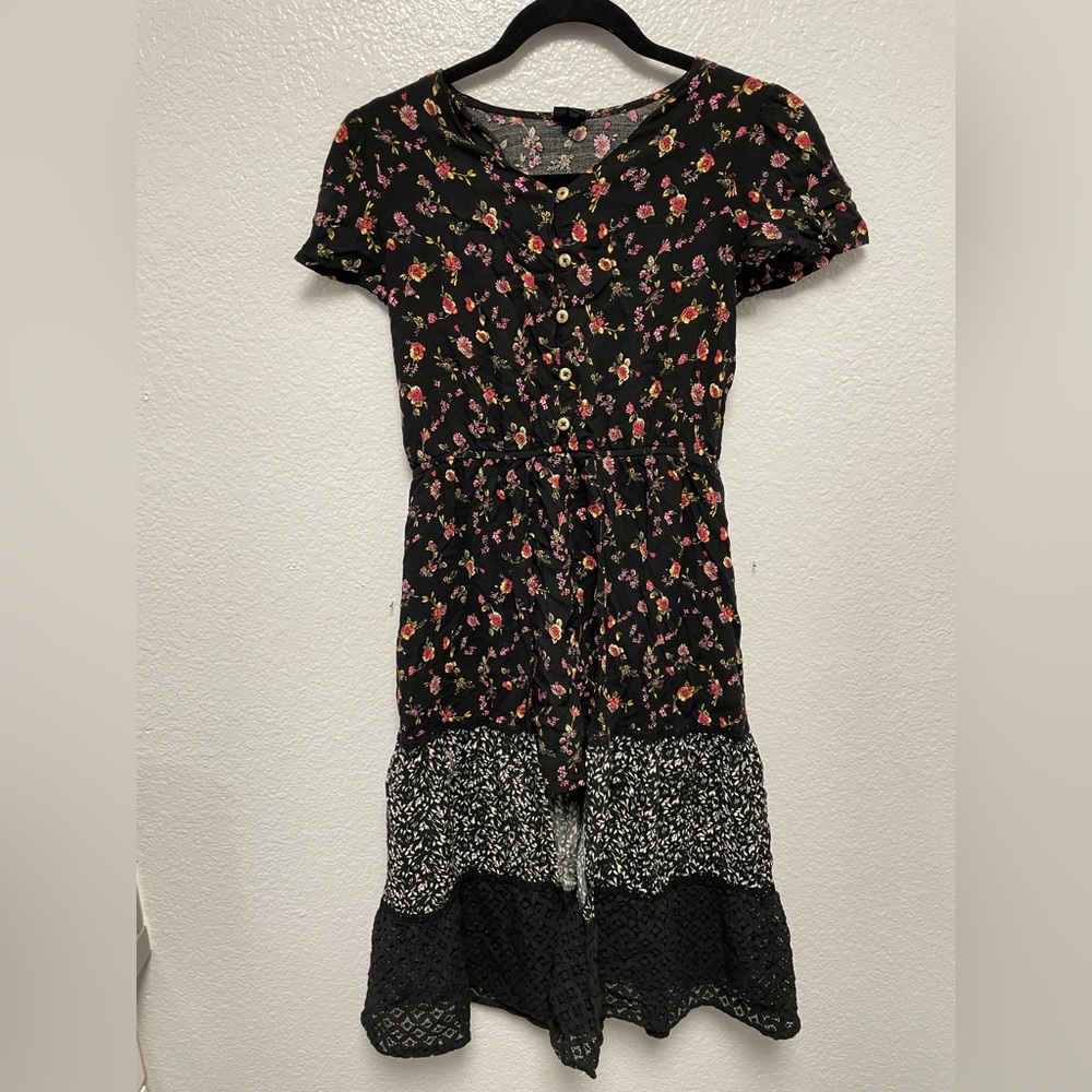 Floral High-Low Romper
